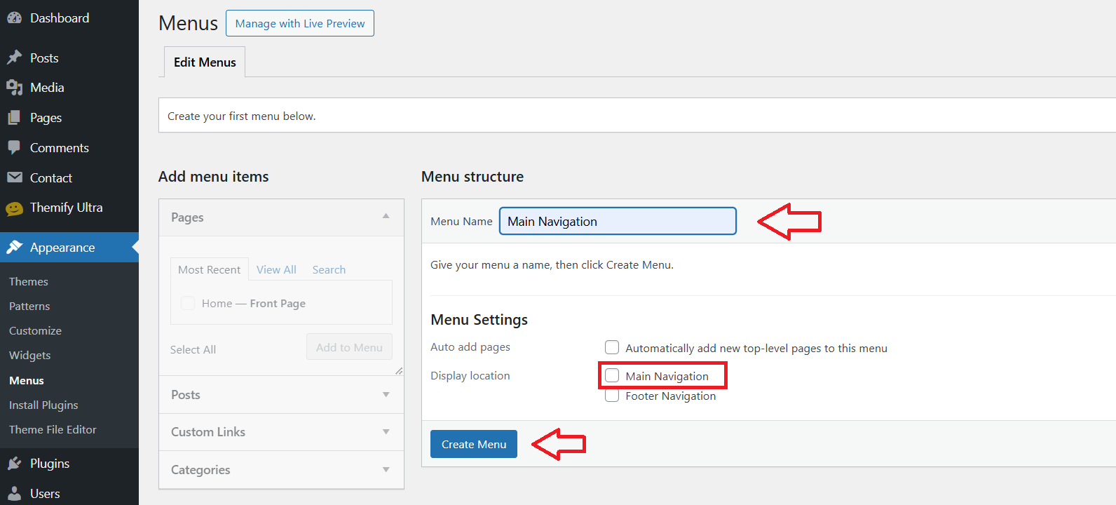 Menus and Highlighted Menu_2