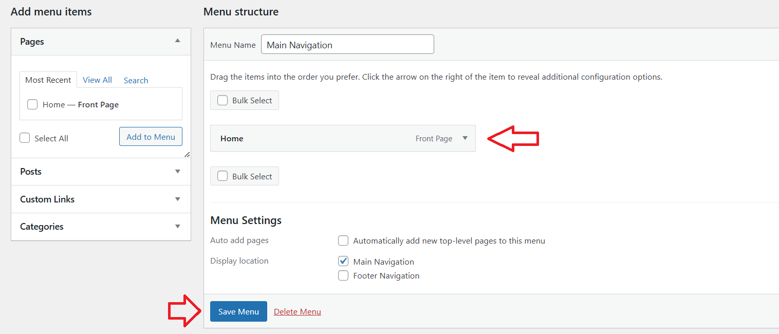 Menus and Highlighted Menu_4