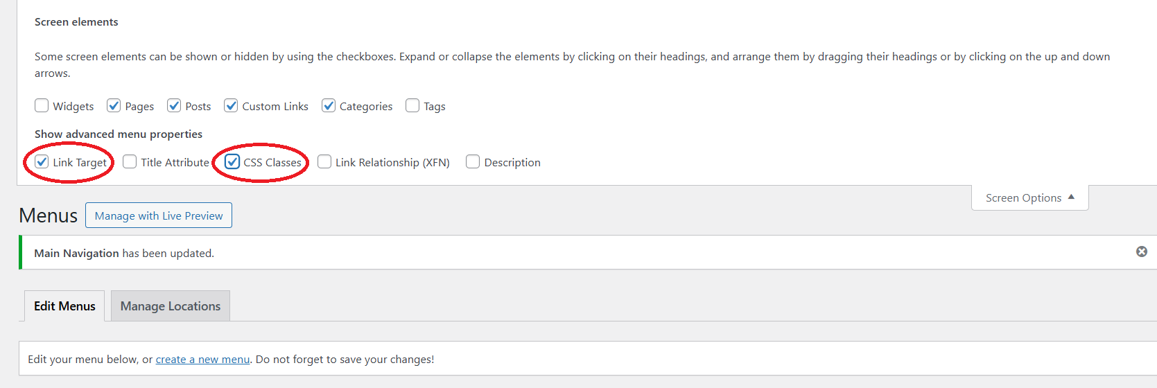 Menus and Highlighted Menu_9